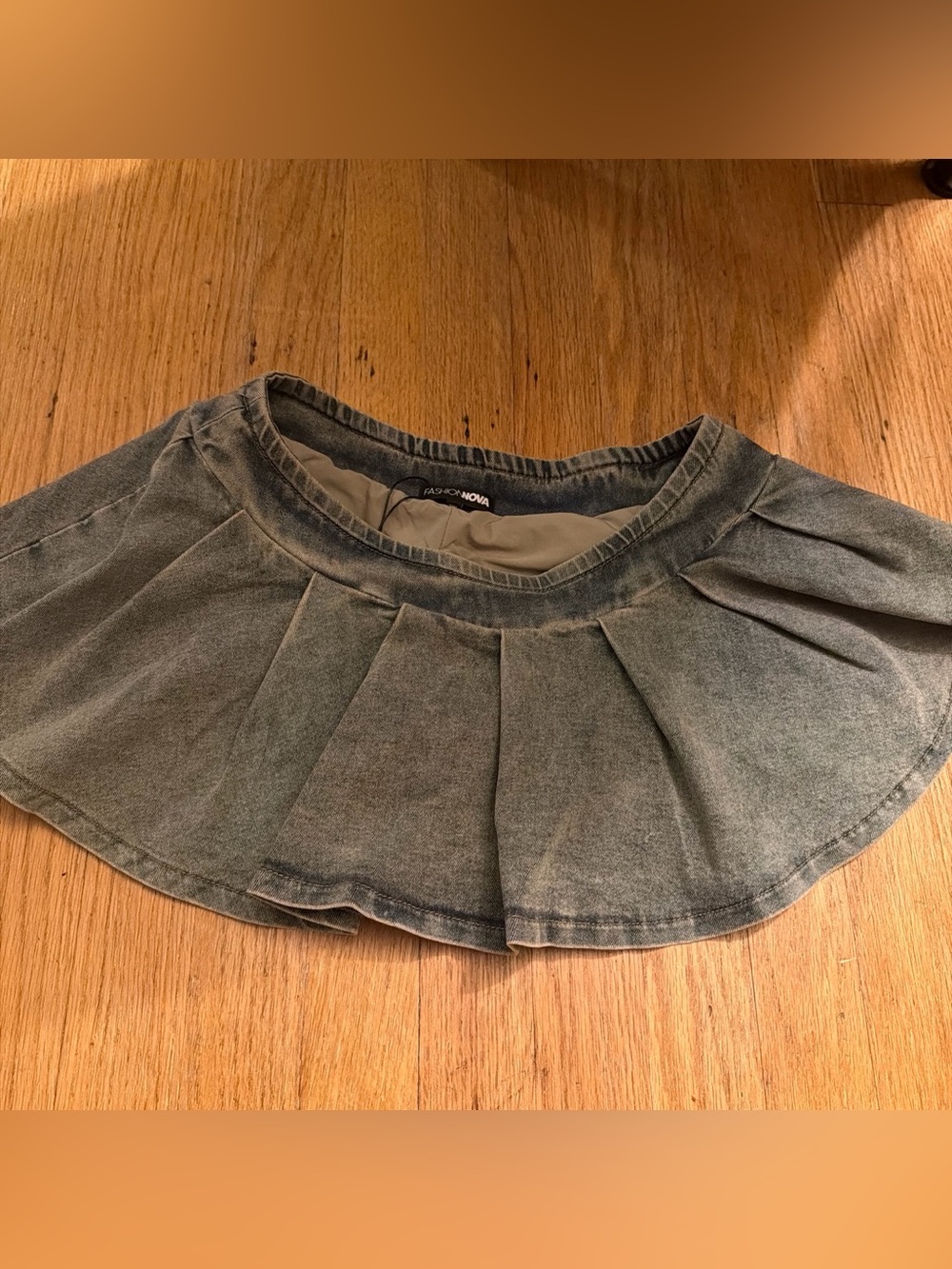 Fashion Nova vintage wash micro mini skirt